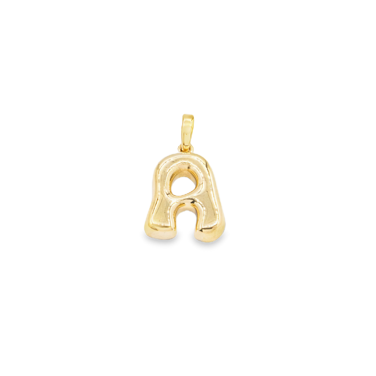 Yellow Gold 10K Yellow Gold Plain Letter A Initial Pendant