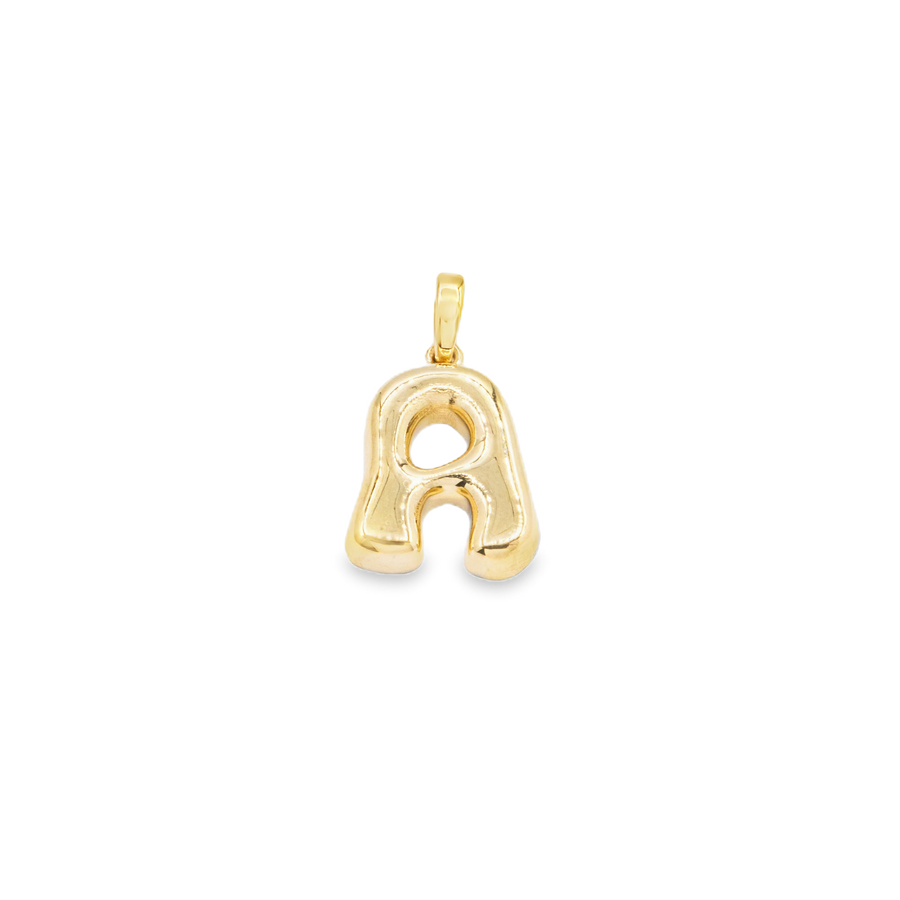Yellow Gold 10K Yellow Gold Plain Letter A Initial Pendant