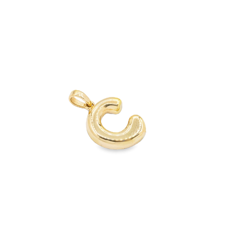 Yellow Gold 10K Yellow Gold Plain Letter C Initial Pendant