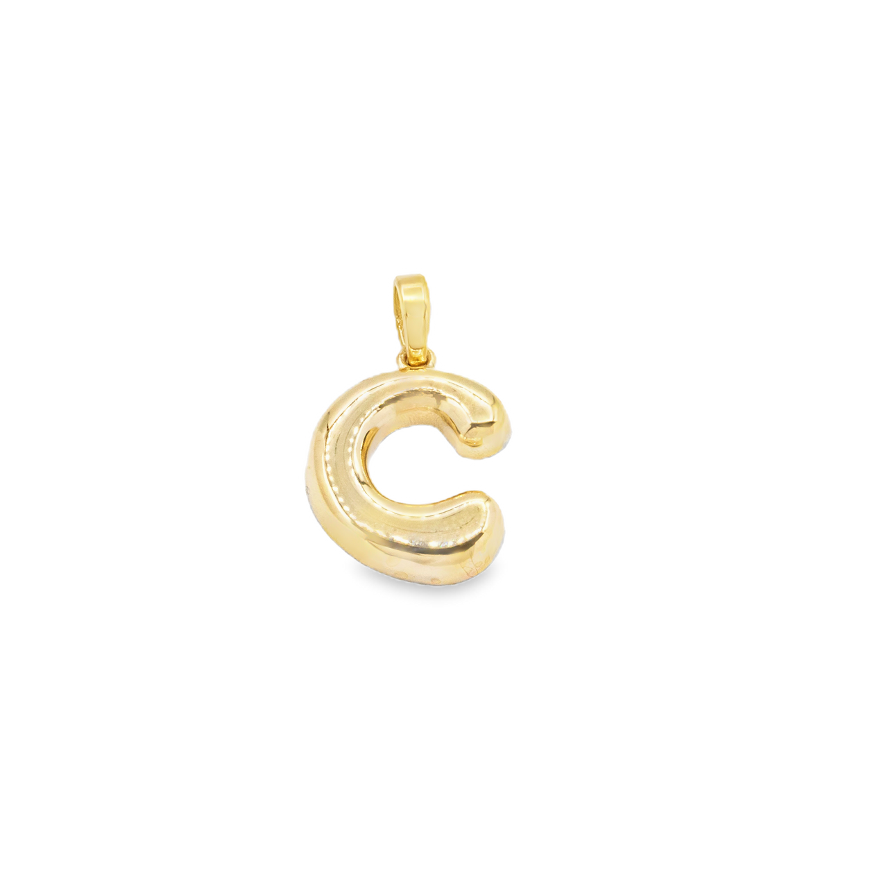 Yellow Gold 10K Yellow Gold Plain Letter C Initial Pendant