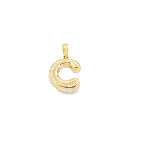 10K Yellow Gold Puffy Letter C Initial Pendant – Avianne Jewelers