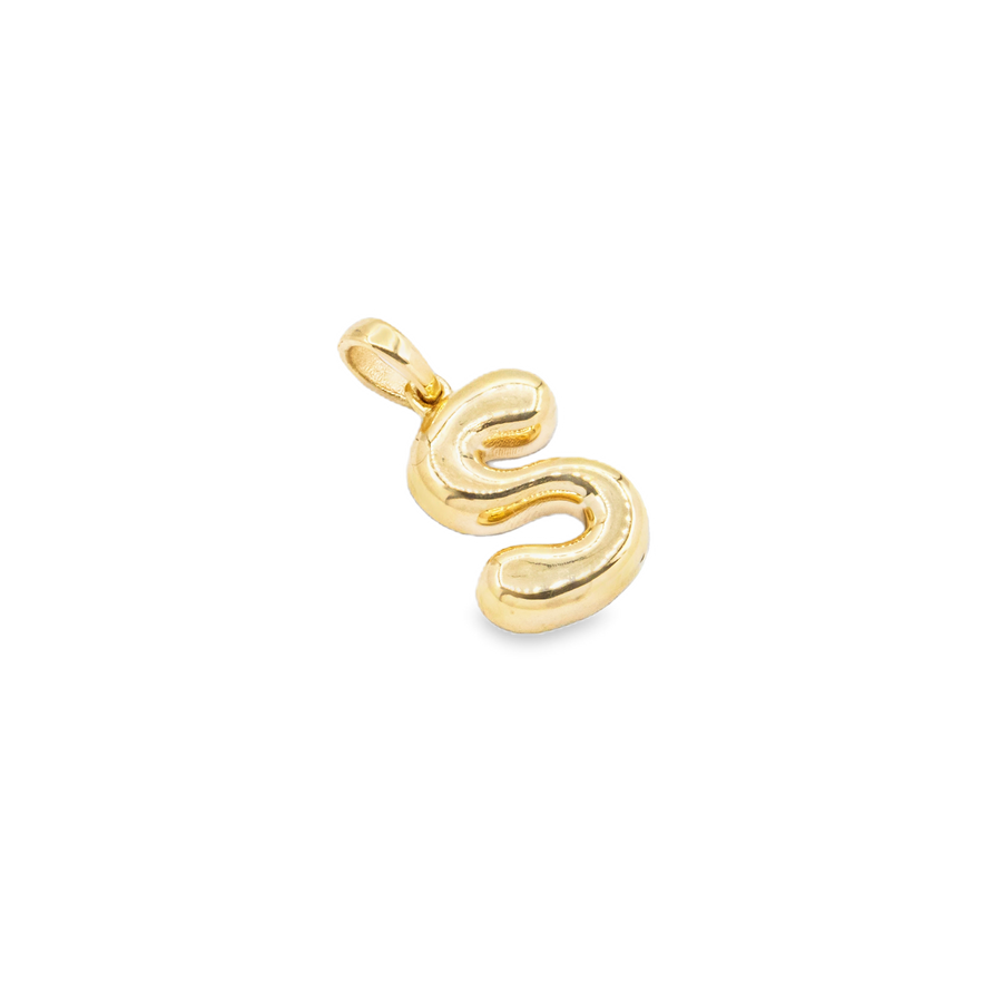 Yellow Gold 10K Yellow Gold Plain Letter S Initial Pendant