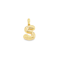 Thumbnail for Yellow Gold 10K Yellow Gold Plain Letter S Initial Pendant