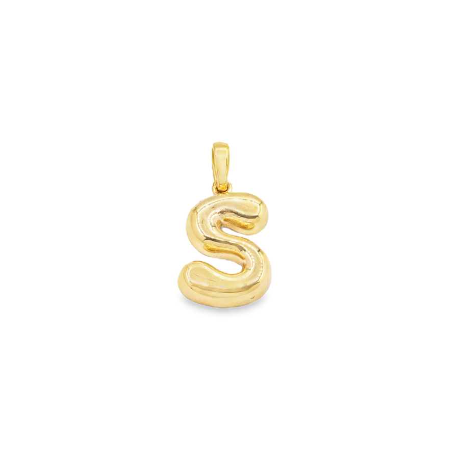 Yellow Gold 10K Yellow Gold Plain Letter S Initial Pendant