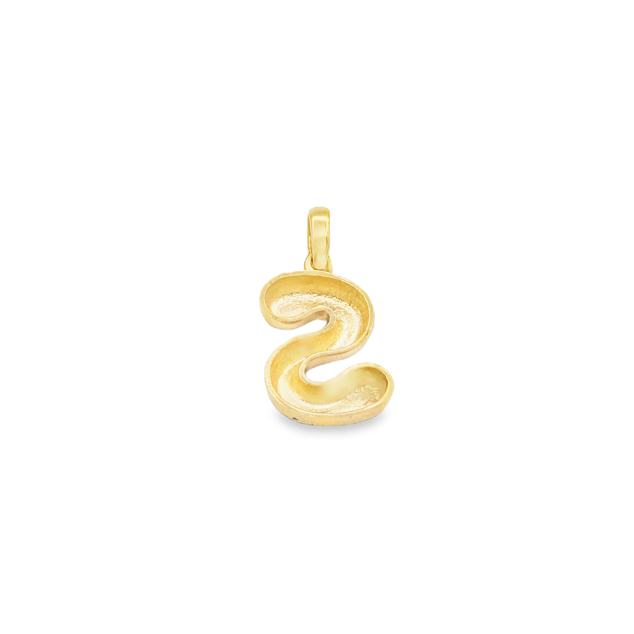 Yellow Gold 10K Yellow Gold Plain Letter S Initial Pendant