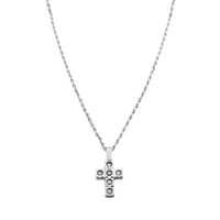 Thumbnail for White 14k diamond cross pendant 4.60 ctw