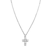 Thumbnail for White 14k diamond cross pendant 4.60 ctw