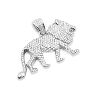 Thumbnail for White 14k Diamond lion pendant 3.5 ctw