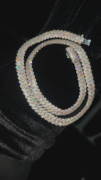 14k White Gold Lab Diamond Cuban Chain 8.5mm 11 ctw