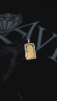 14k Yellow Gold Diamond Gold Bar Pendant 3.5 ctw