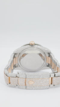 Diamond 36mm Date Just Oyster Band Two Tone Rose Gold and Stainless Steel 26.85 ctw