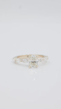14k Yellow Gold Diamond Oval Shaped Engagement Ring 1.72 ctw