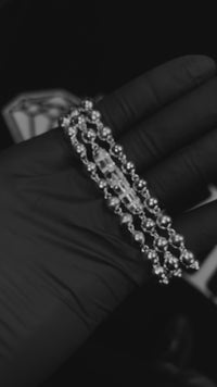 Cadena de bolas macizas de oro amarillo de 14 k, 6,5 mm, 23 pulgadas