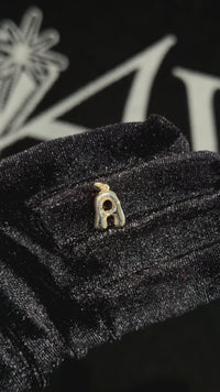 10K Yellow Gold Plain Letter A Initial Pendant
