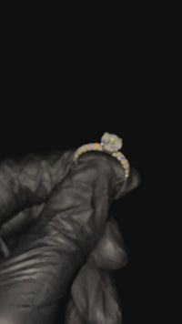 14kt Engagement Ring White Gold 1.55 Ctw Lab Made Diamonds