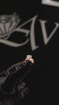 Anillo de bodas de diamantes en oro blanco macizo de 14 quilates de 3,6 quilates.