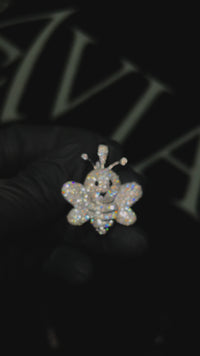 14k White Gold Bumblebee Pendant 2.6 cwt.