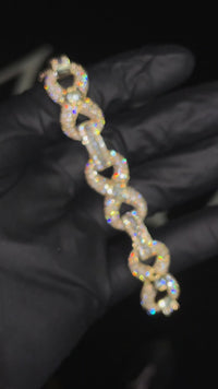 10k Two Tone Gold Diamond Infinity Bracelet 15.94 Ctw LAB