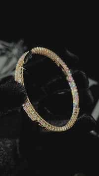 10K Solid Yellow Gold Womens Lab Diamond Hoop Earrings 11.71 Ctw