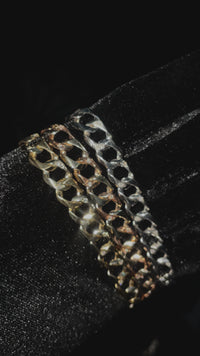 14k Two Tone Diamond Cuban Bracelet 0.82 ctw