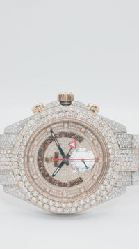 Diamond Yachtmaster Two Toned Rose Gold and Stainless Steel 24.91 ctw