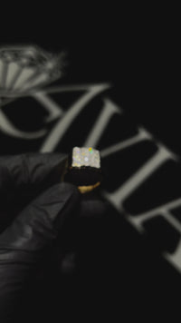 14k Yellow Gold Square Diamond Ring 1.25 ctw