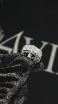 18K White Solid Gold Mens Diamond Eternity Band 4.78 Ctw