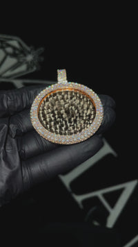 14k Yellow Gold Lab Diamond Memory Pendant 8.57 ctw