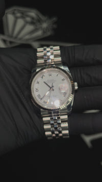 Reloj Rolex Datejust 36 de acero inoxidable con esfera blanca Jubilee 116234