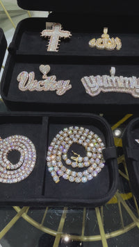 Estuche de cuero para joyas y relojes Avianne &amp; Co. World Traveler de lujo