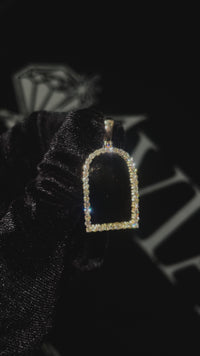 10k Yellow Gold Diamond Frame Memory Pendant 1.79 Ctw