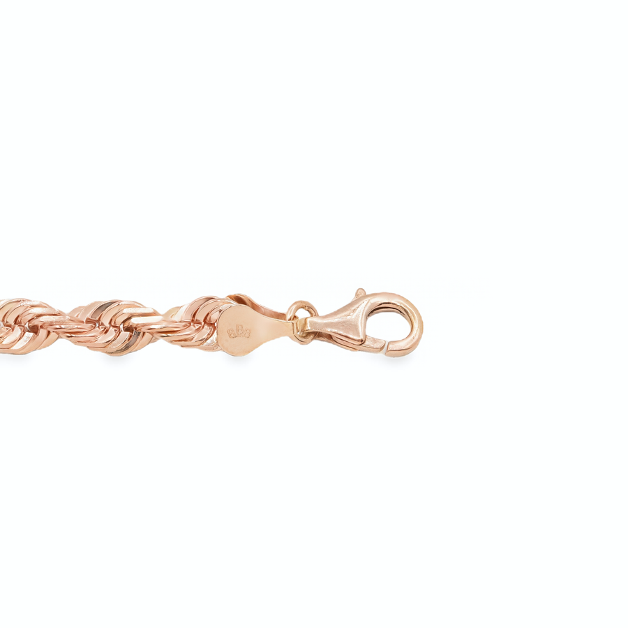 10k Gold Plated Tri-Color Gold Rope Chain 5.5 mm