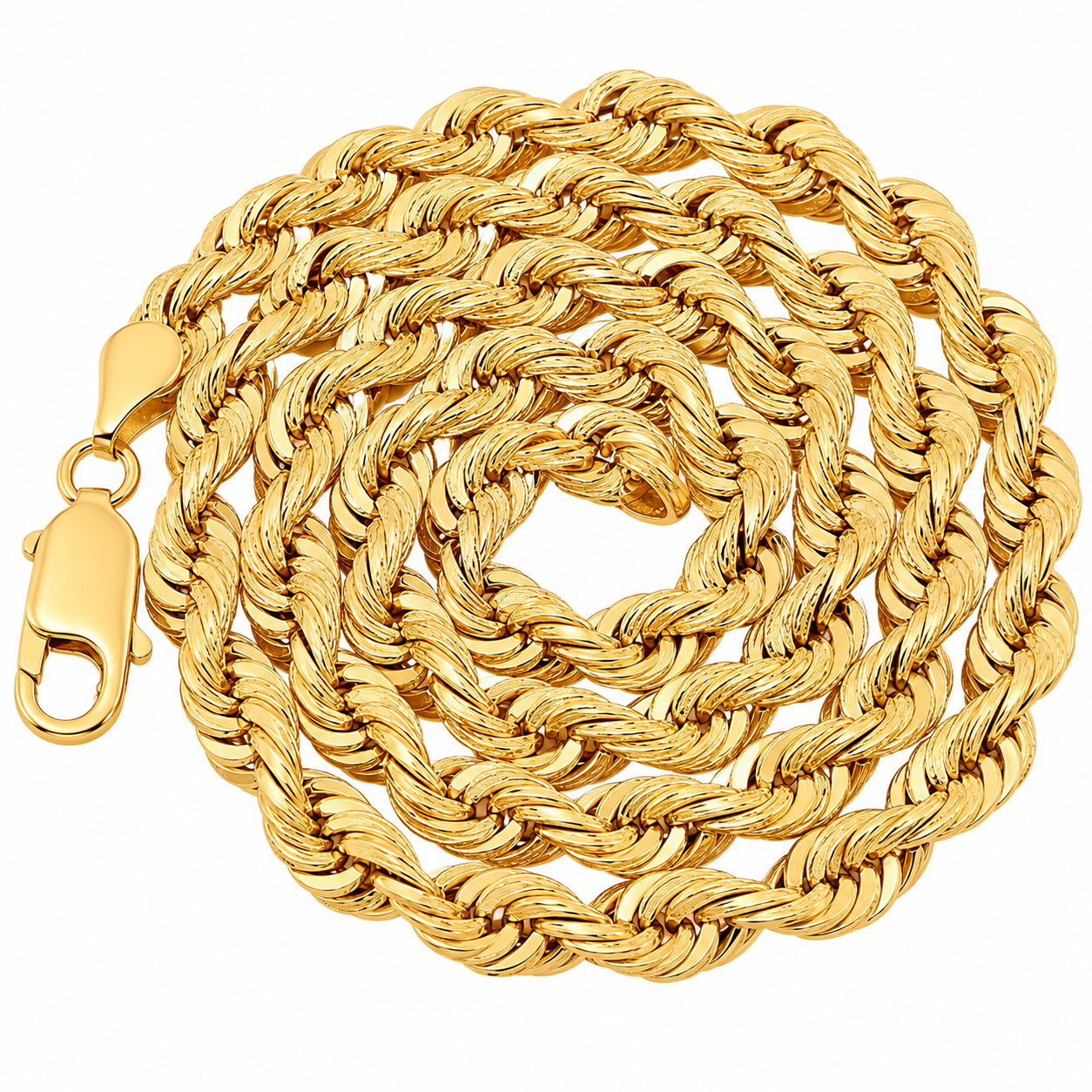 14k Yellow Gold Rope Chain 4 mm