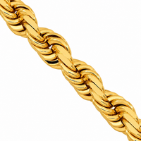 Thumbnail for 14k Yellow Gold Solid Rope Chain 6 mm
