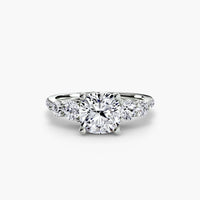 Thumbnail for Five Stone Ring with Pavé Band