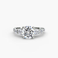 Thumbnail for Five Stone Ring with Pavé Band