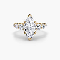Thumbnail for Five Stone Ring with Pavé Band