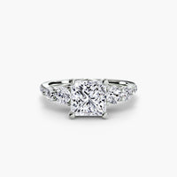 Thumbnail for Five Stone Ring with Pavé Band