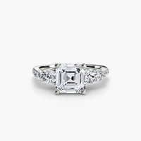 Thumbnail for Five Stone Ring with Pavé Band