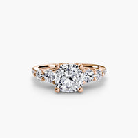 Thumbnail for Five Stone Ring with Pavé Band