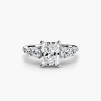 Thumbnail for Five Stone Ring with Pavé Band