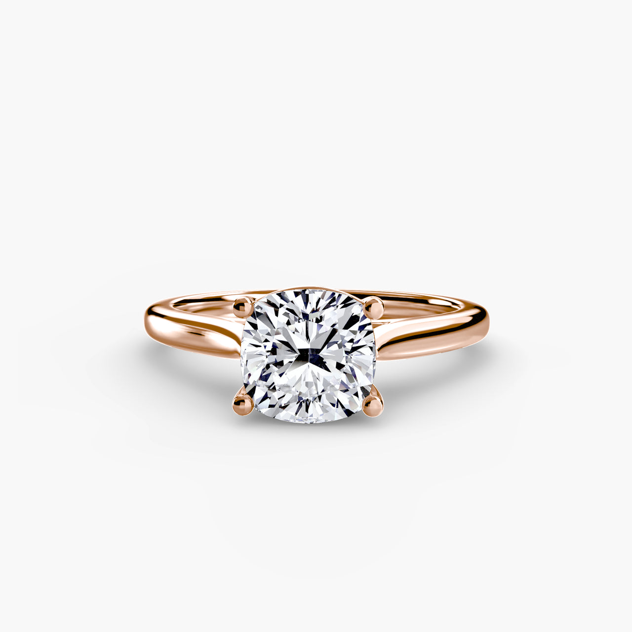 14K Rose Gold / Cushion Solitaire ring 1