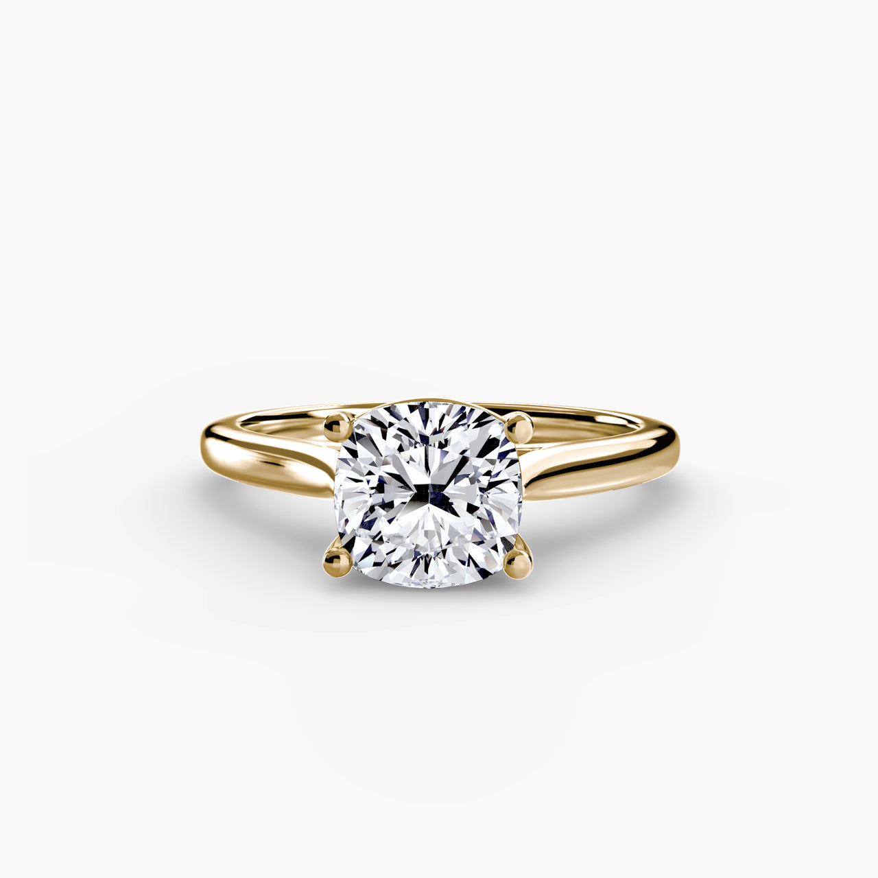 14K Yellow Gold / Cushion Solitaire ring 1