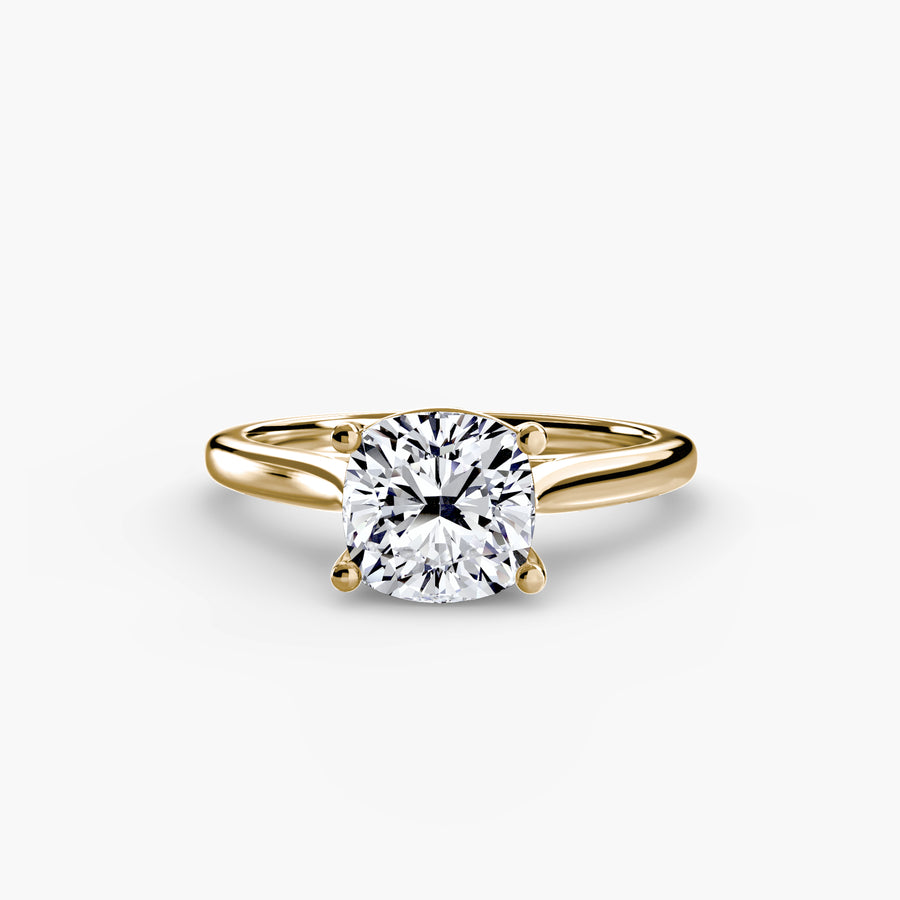 14K Yellow Gold / Cushion Solitaire ring 1