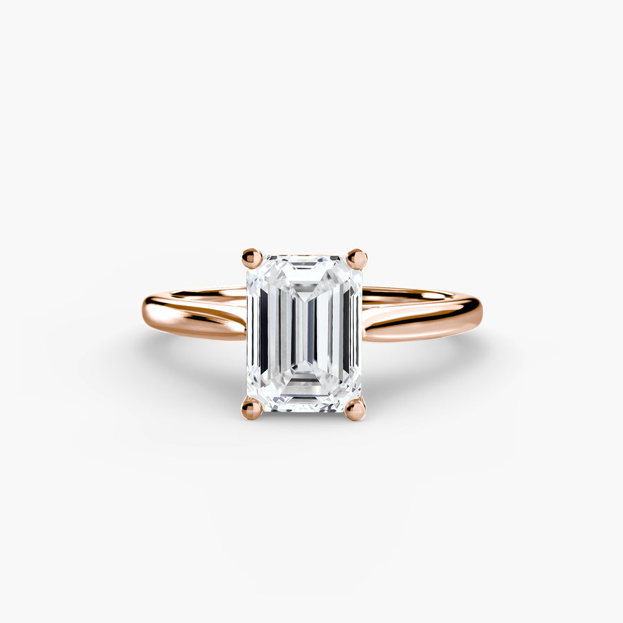 14K Rose Gold / Emerald Solitaire ring 1