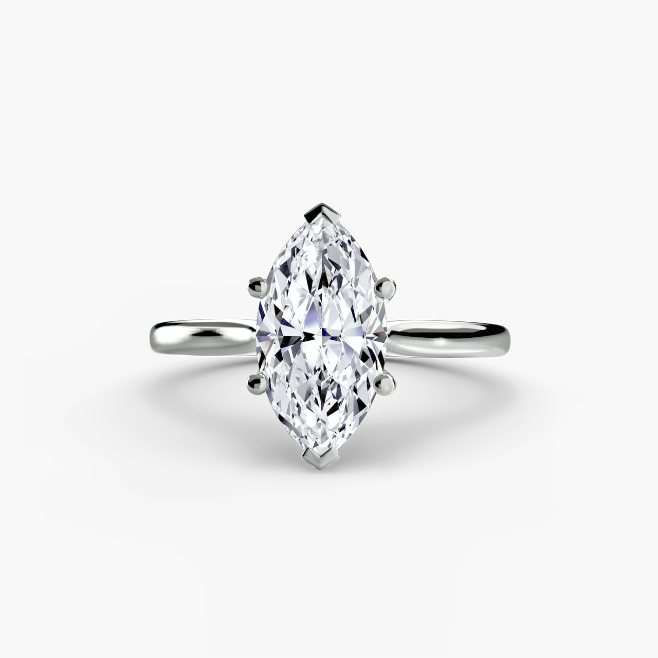 14K White Gold / Marquise Solitaire ring 1