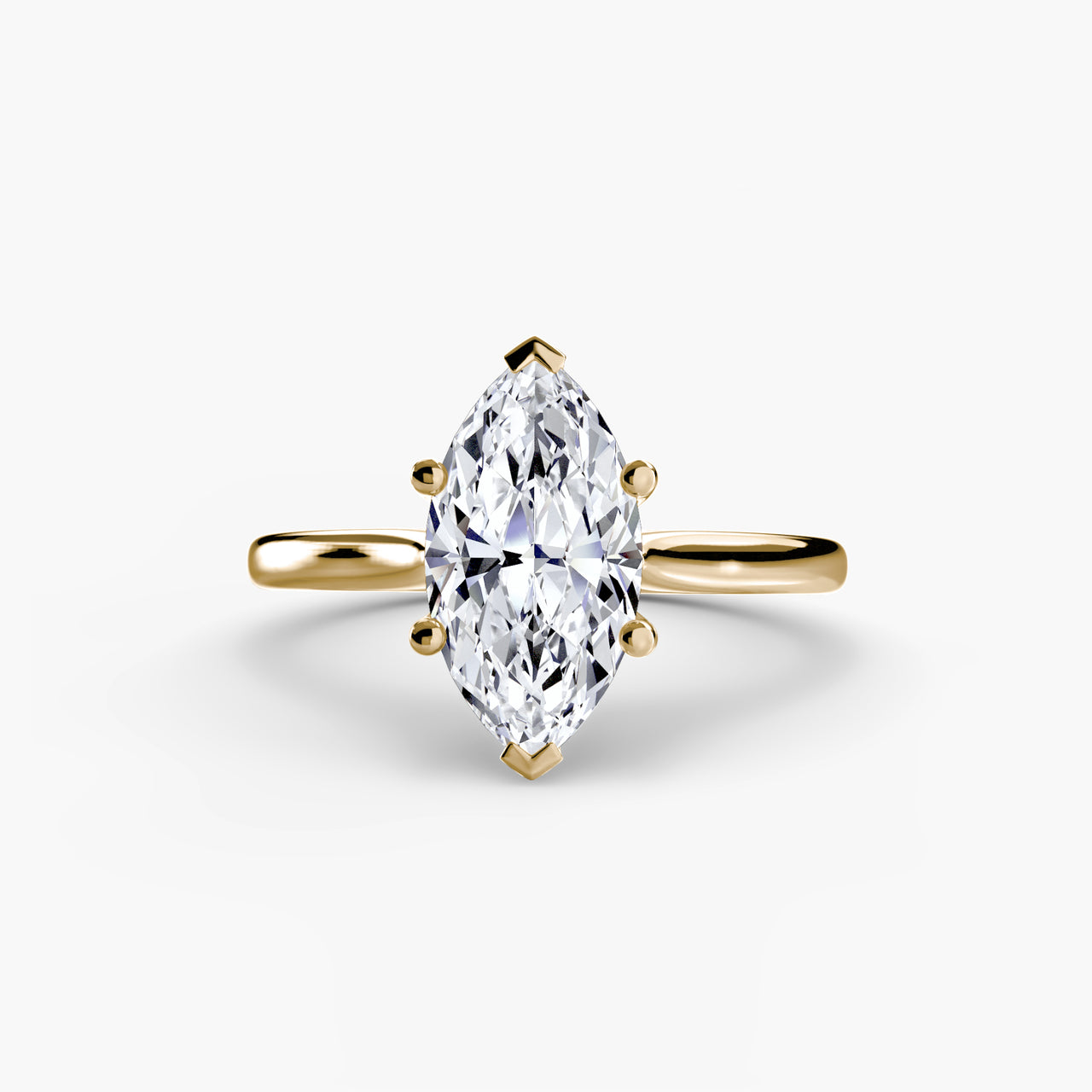 14K Yellow Gold / Marquise Solitaire ring 1