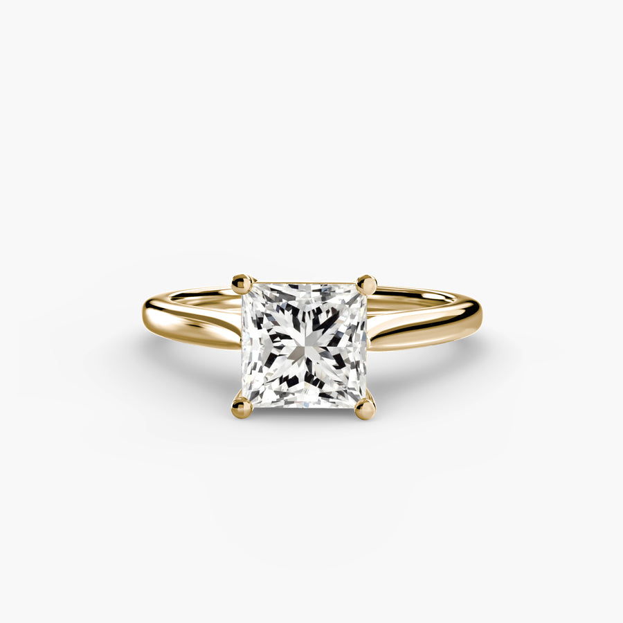 14K Yellow Gold / Princess Solitaire ring 1