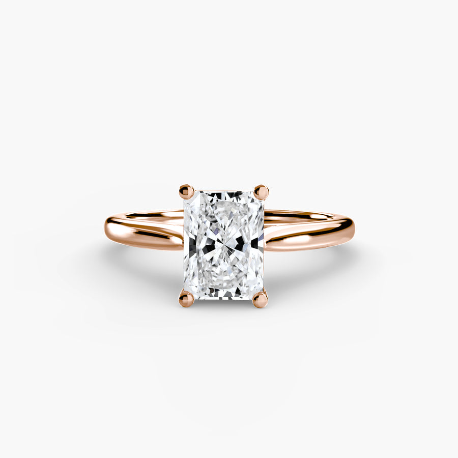 14K Rose Gold / Radiant Solitaire ring 1
