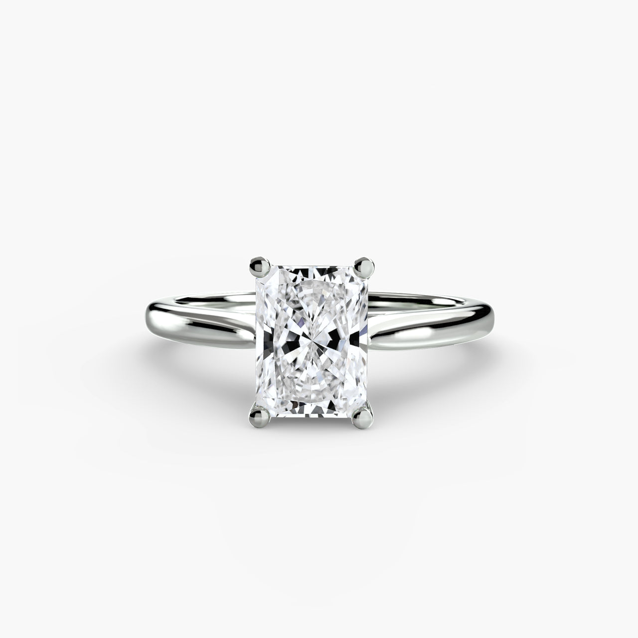 14K White Gold / Radiant Solitaire ring 1